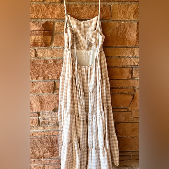 Petal & Pup Beige Gingham Dress - Picture 2 of 6